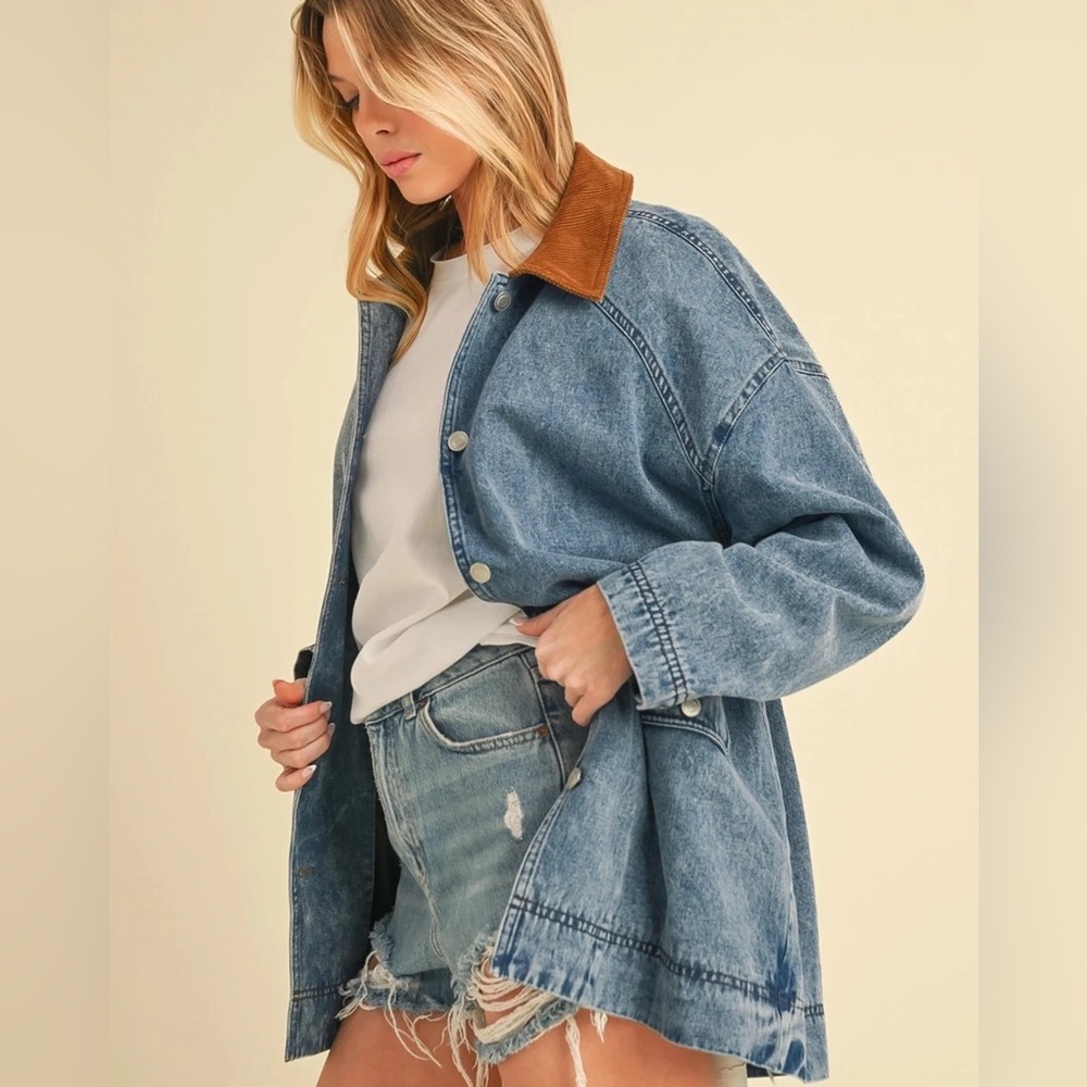 Oversized denim Shacket